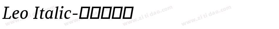 Leo Italic字体转换